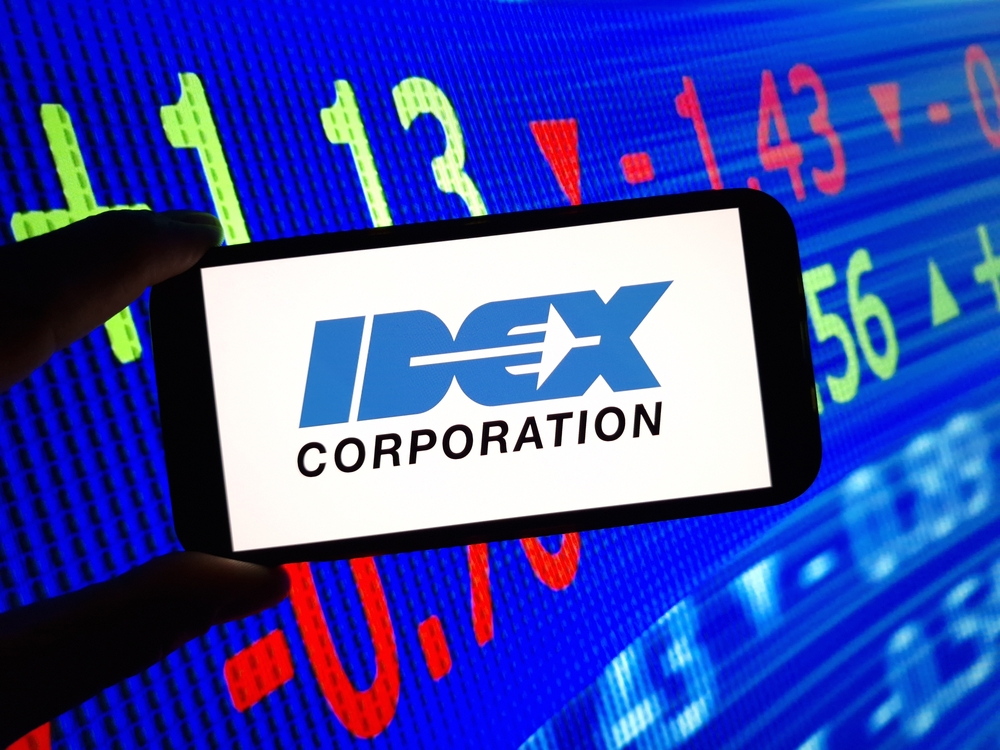 Industrials (names A - I) - Idex Corporation logo and chart data-by Piotr Swat via Shutterstock