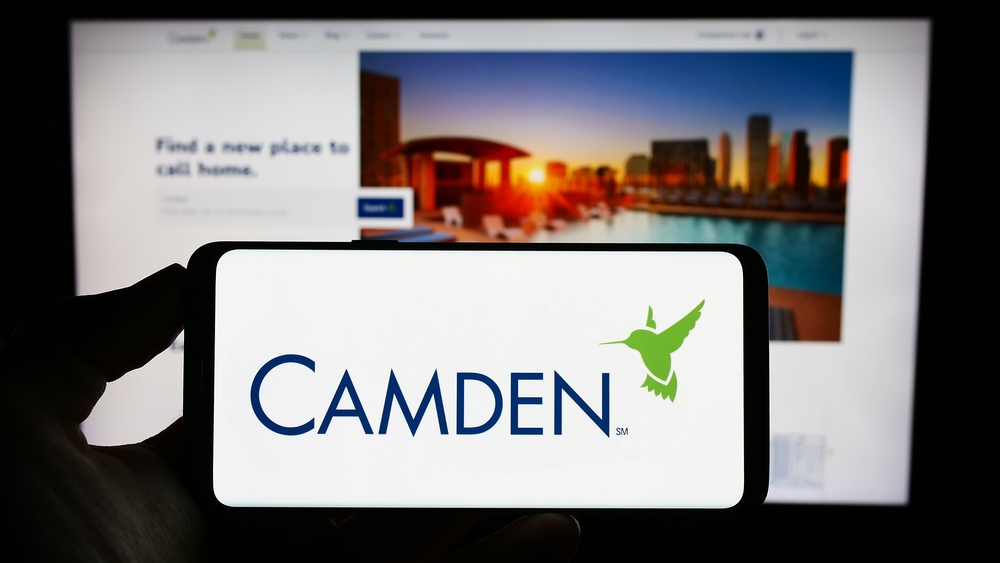 Real Estate - Camden Property Trust website and logo on phone-by T_Schneider via Shutterstock