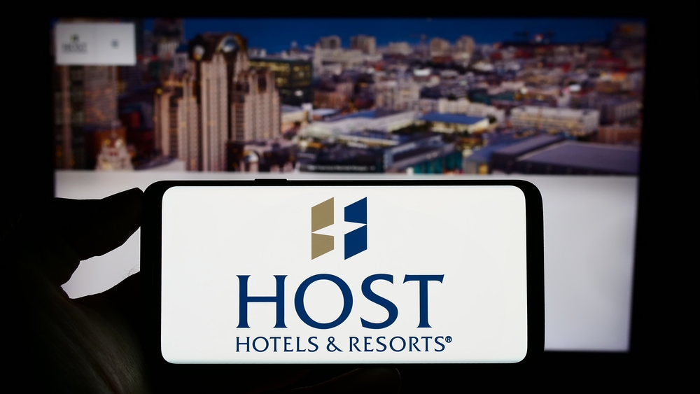 Real Estate - Host Hotels & Resorts Inc logo on phone-by T_Schneider via Shutterstock