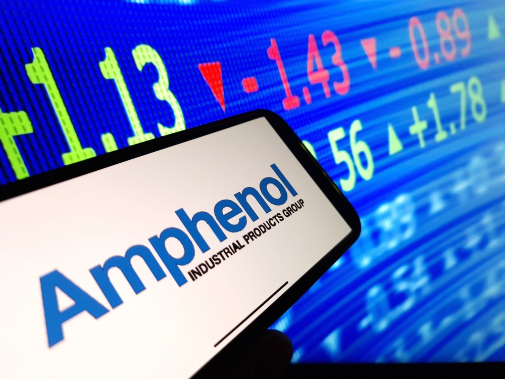 Technology (names A - I) - Amphenol Corp_ logo on phone and stock data-by Piotr Swat via Shutterstock