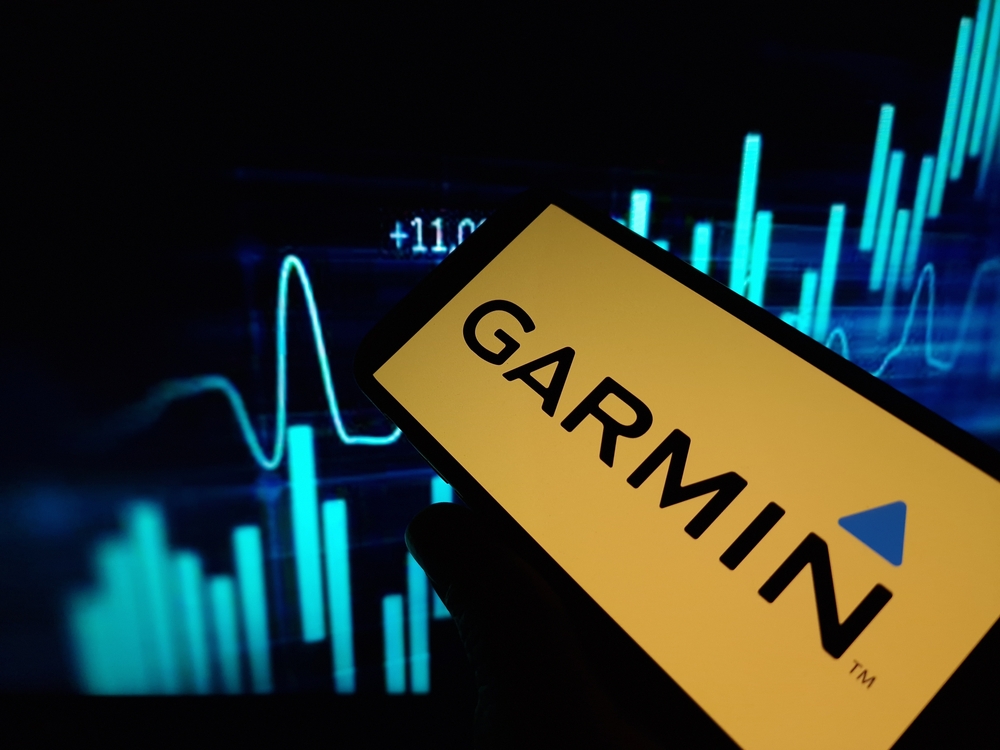 Technology (names A - I) - Garmin Ltd logo and stock chart-by Piotr Swat via Shutterstock