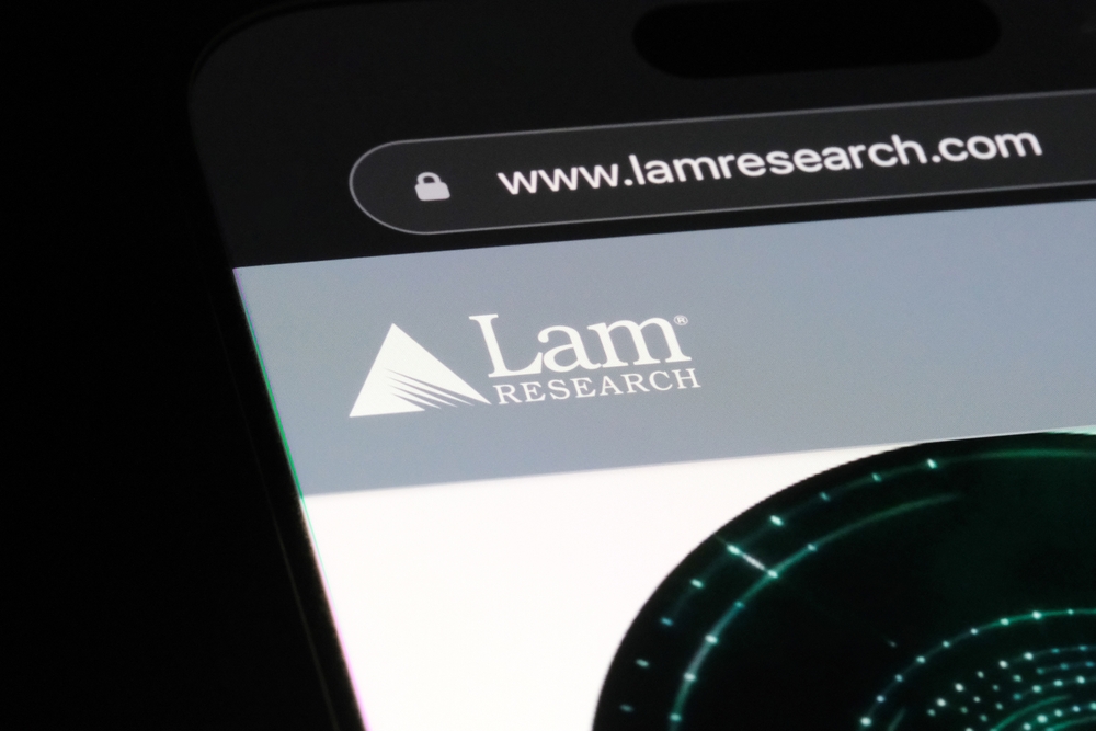 Technology (names J - Z) - Lam Research Corp_ website on phone-by Robert Way via Shutterstoc