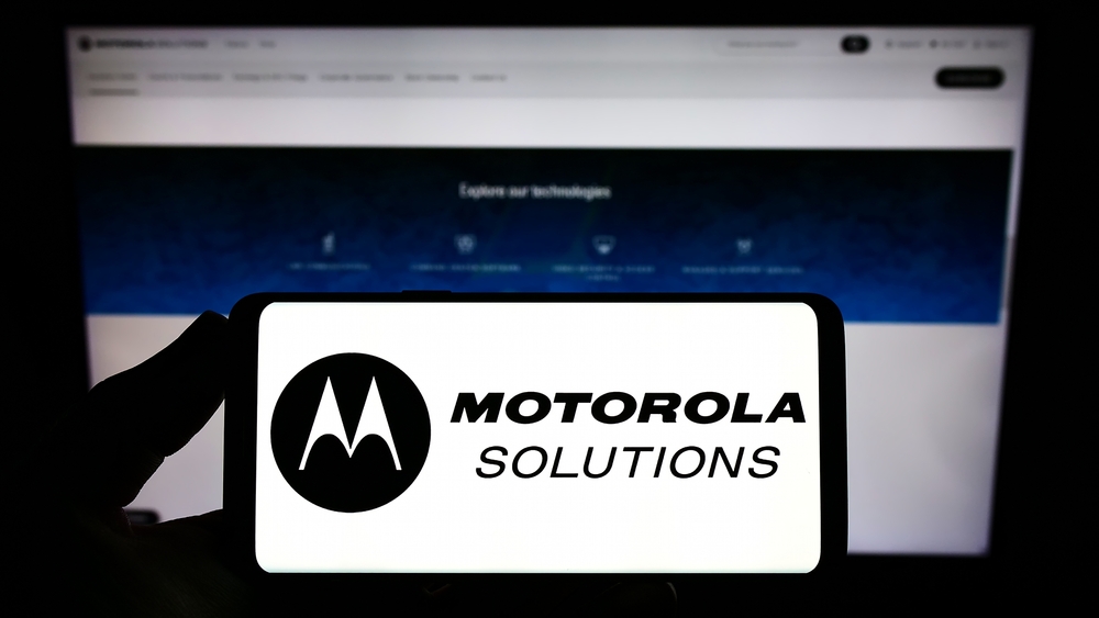 Technology (names J - Z) - Motorola Solutions Inc smartphone and website-by T_Schneider via Shutterstock