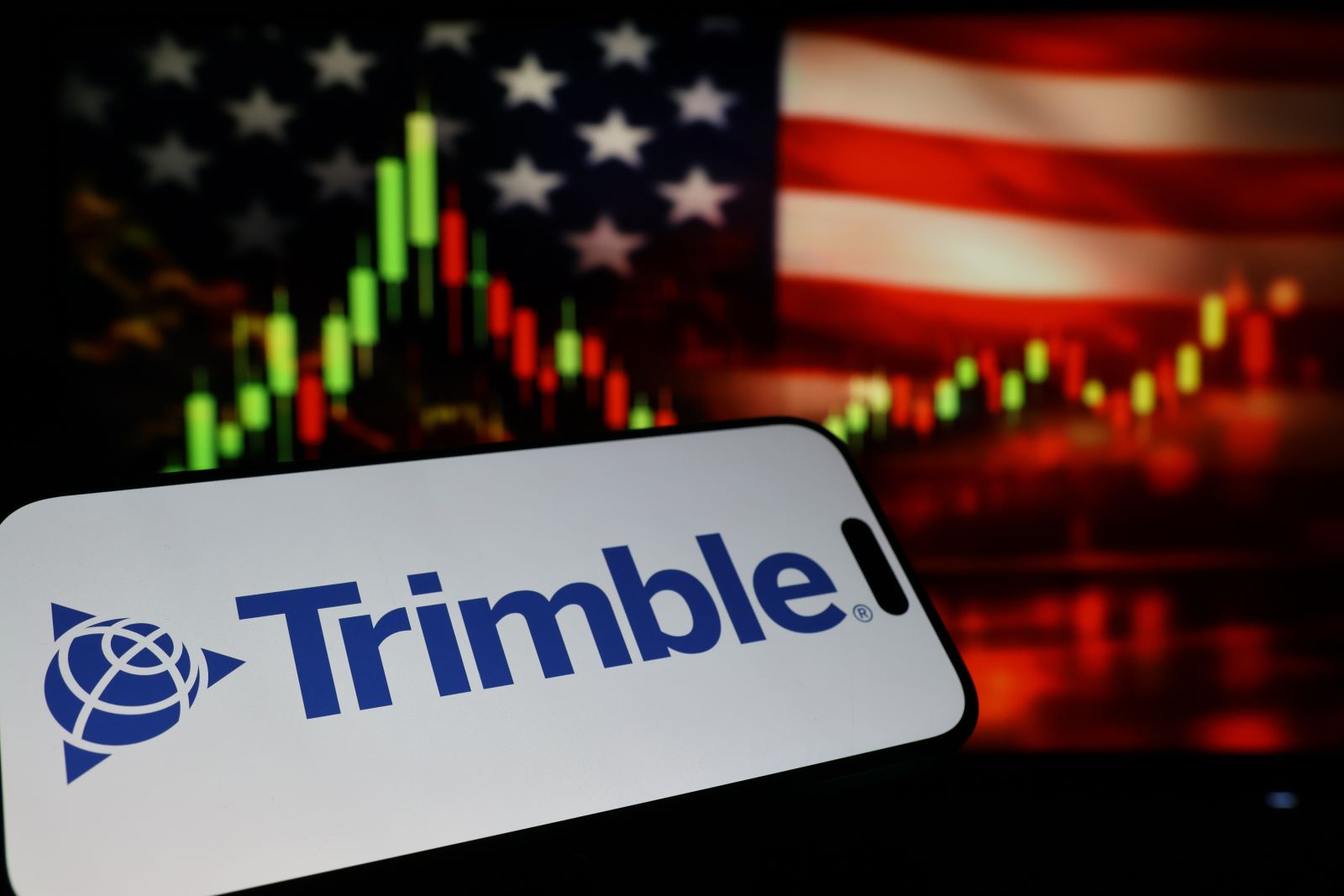 Trimble Inc_ logo on smartphone By Bendix