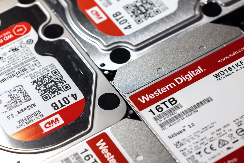 Technology (names J - Z) - Western Digital Corp_ red hard drives-by Victor Maschek via Shutterstock
