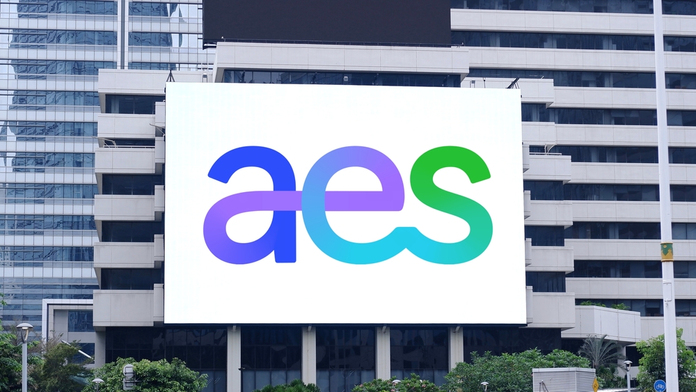 Utilities - AES Corp_ logo on building-by Poetra_RH via Shutterstock