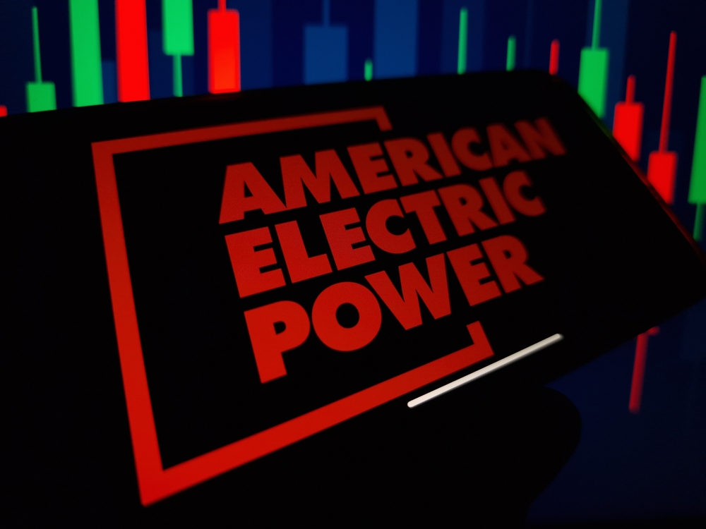 Utilities - American Electric Power Company Inc_ logo and stock chart-by Piotr Swat via Shutterstock