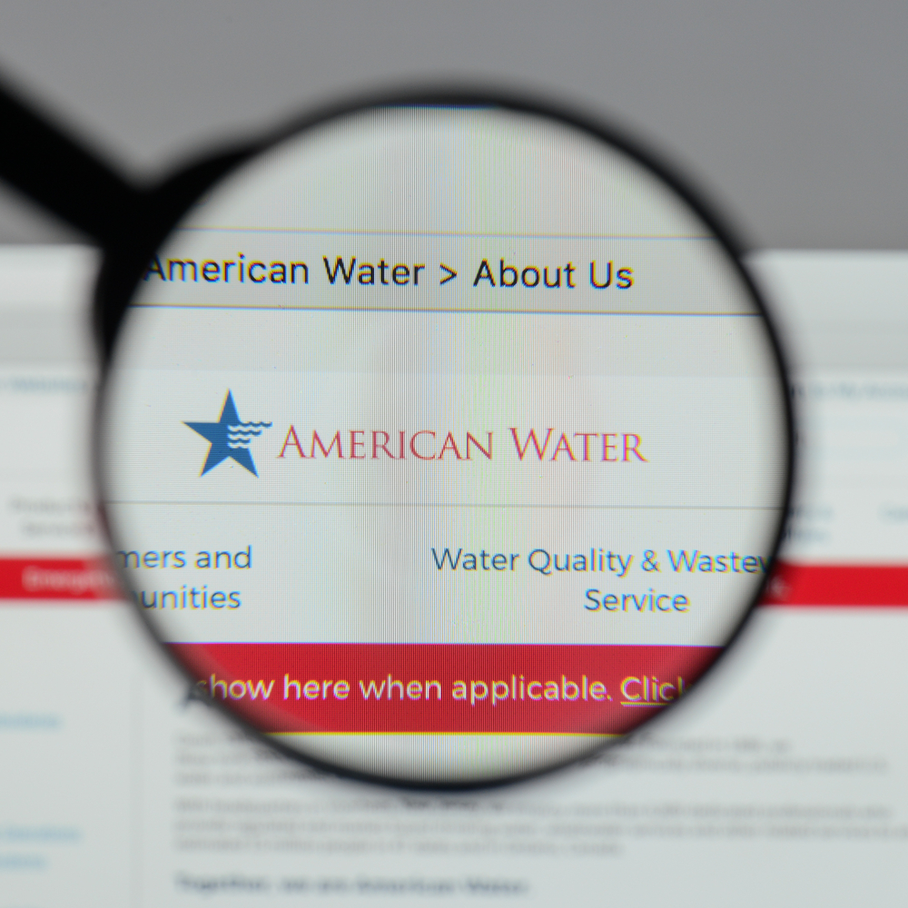 Utilities - American Water Works Co_ Inc_ logo magnified-by Casimiro PT via Shutterstock