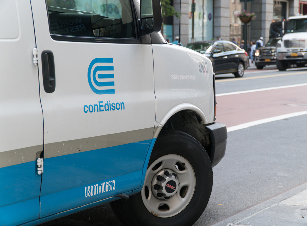 Utilities - Consolidated Edison, Inc_ logo on van-by BrandonKleinPhoto via Shutterstock