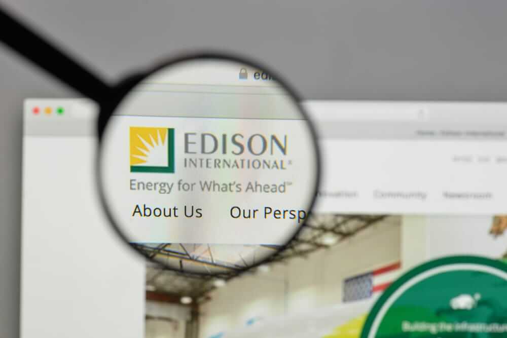 Edison International logo magnified-by Casimiro PT via Shutterstock