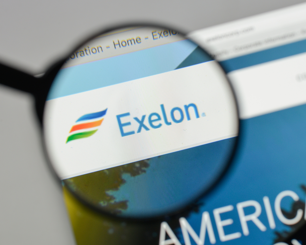 Utilities - Exelon Corp_ website magnified- by Casimiro PT via Shutterstock