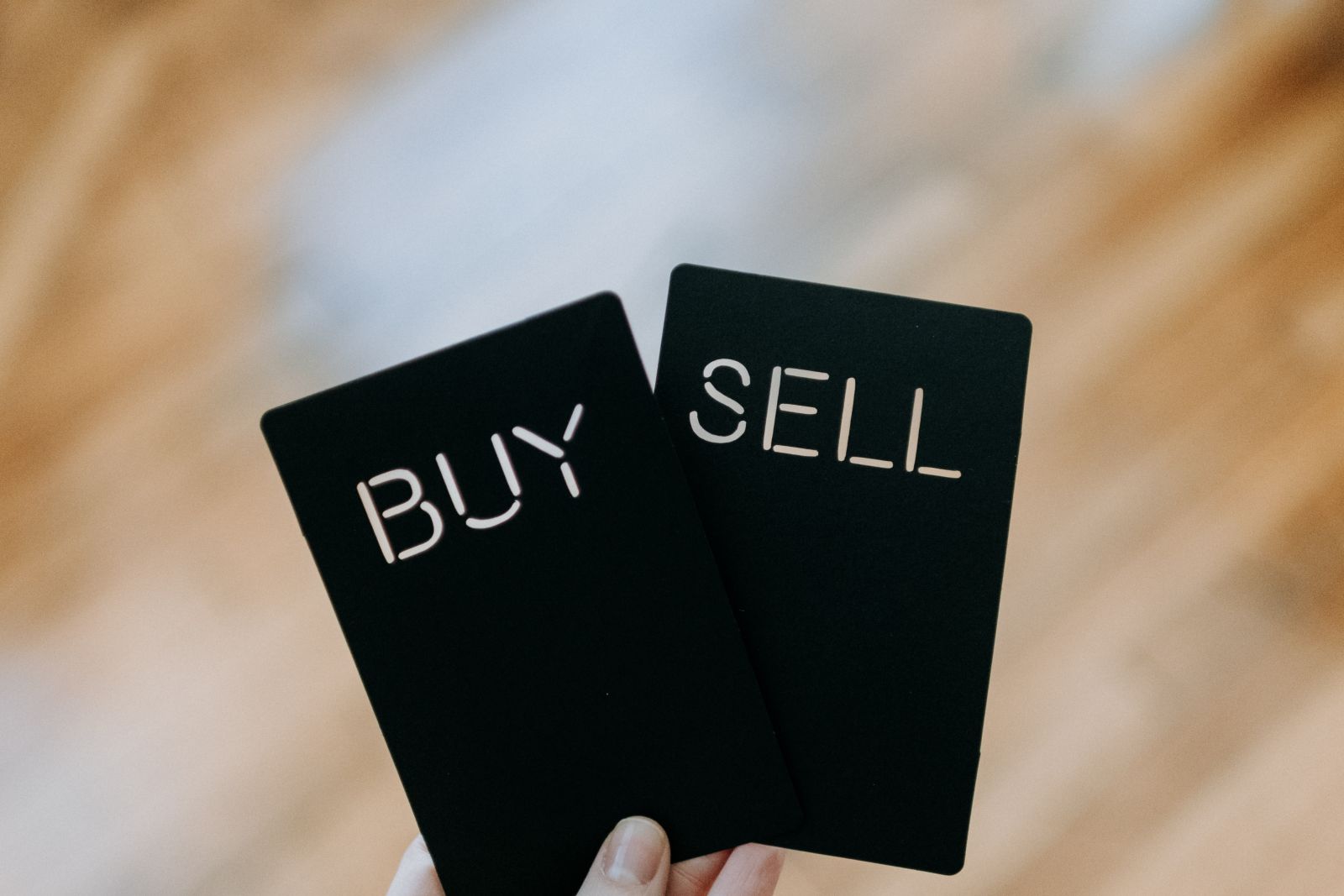 Buy, Sell - Buy Or Sell Signal Cards
