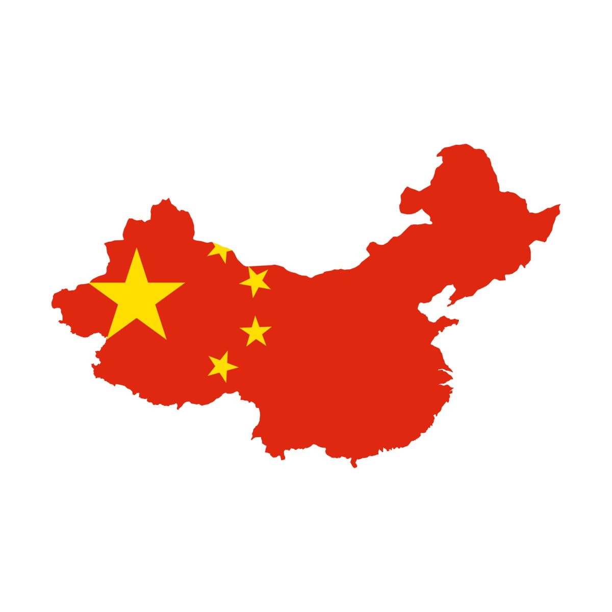 Background with map in china flag by Nuna Graphic via iStock