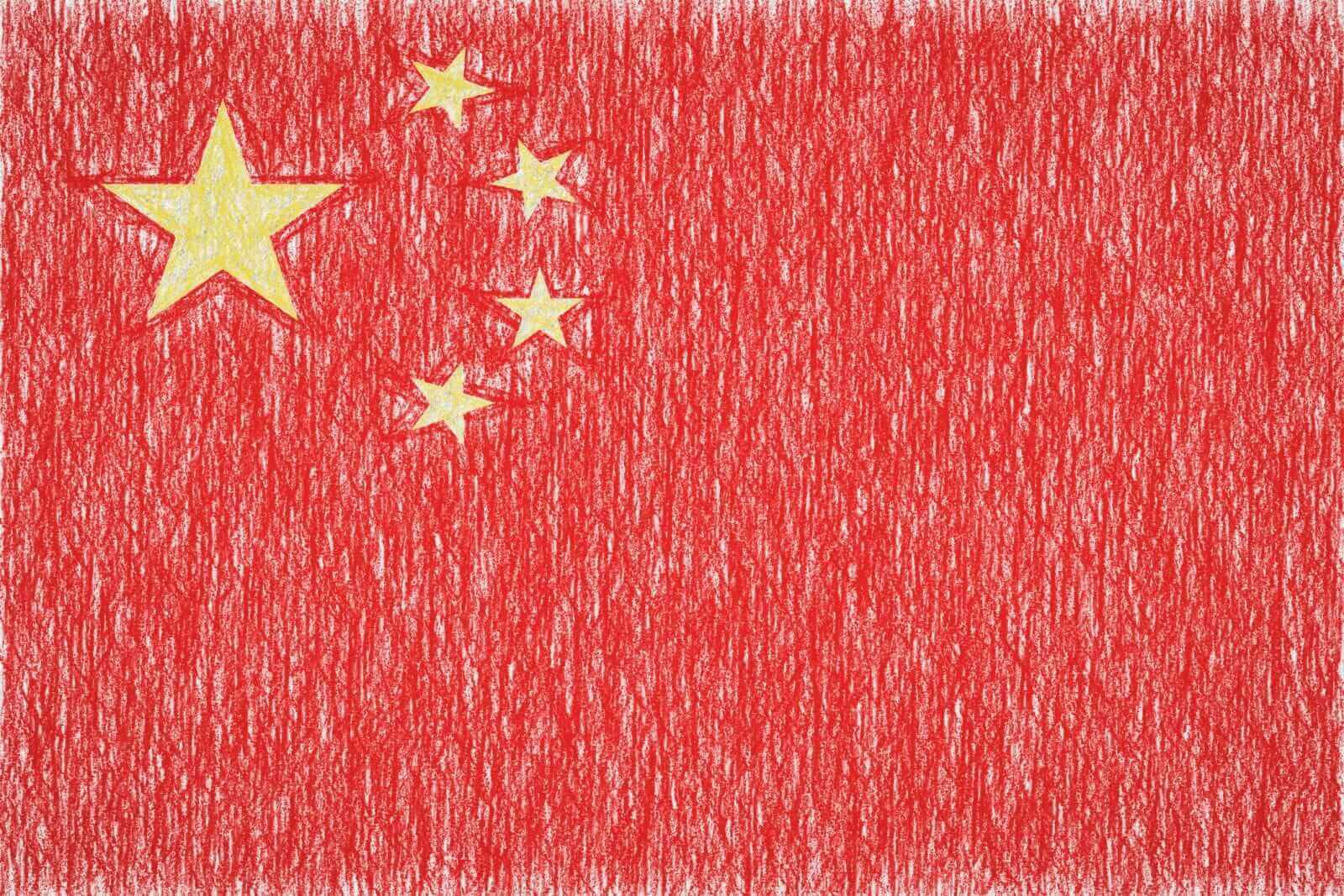 Sketched Chinese flag by OllegN via iStock