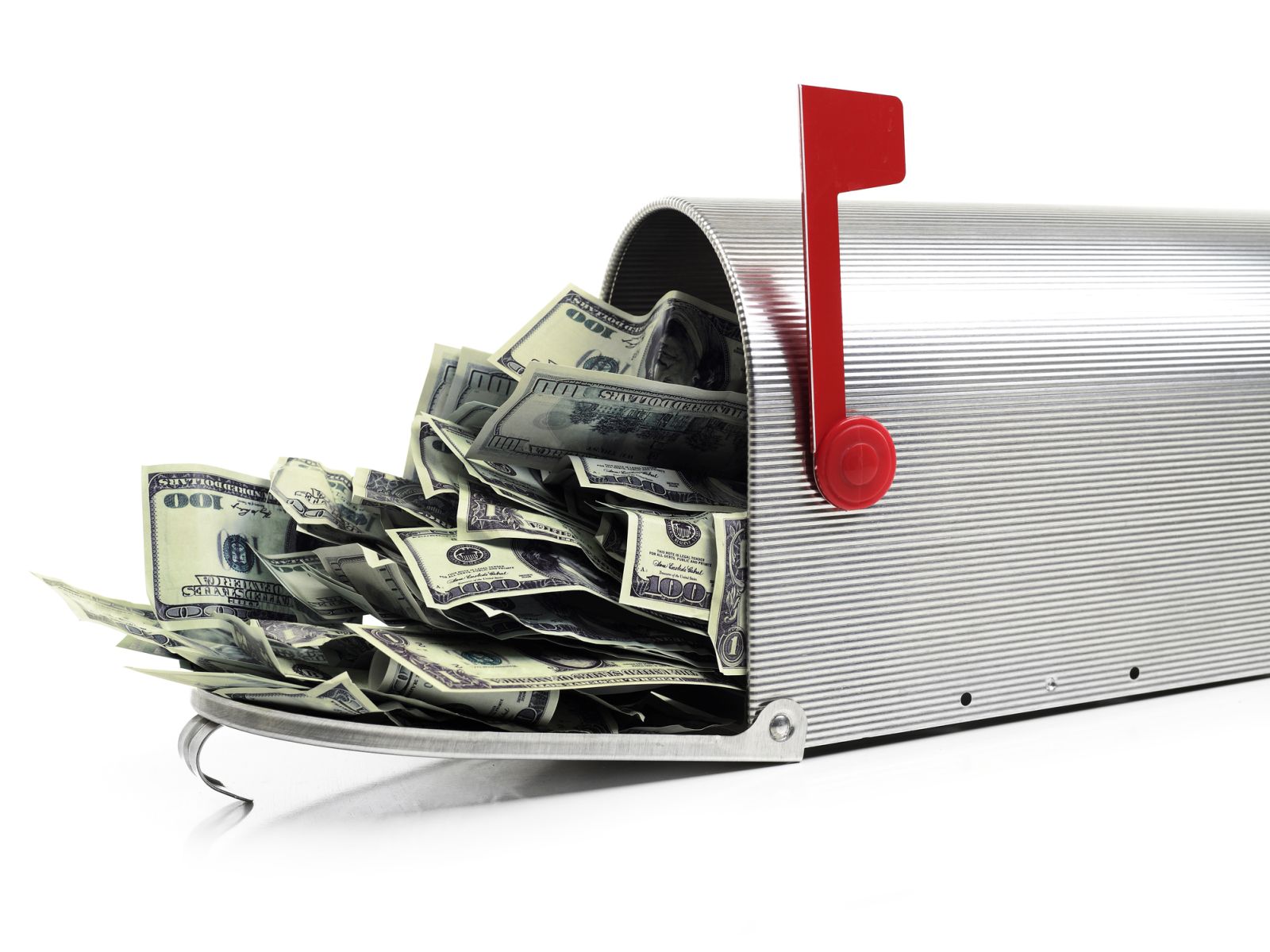 Dollars and Wallets - stimulus money in the mail by Goir via iStock