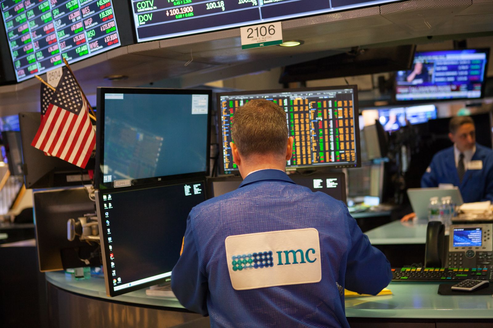 Wall Street - Trader at NYSE by Orhan Akkurt via Shutterstock