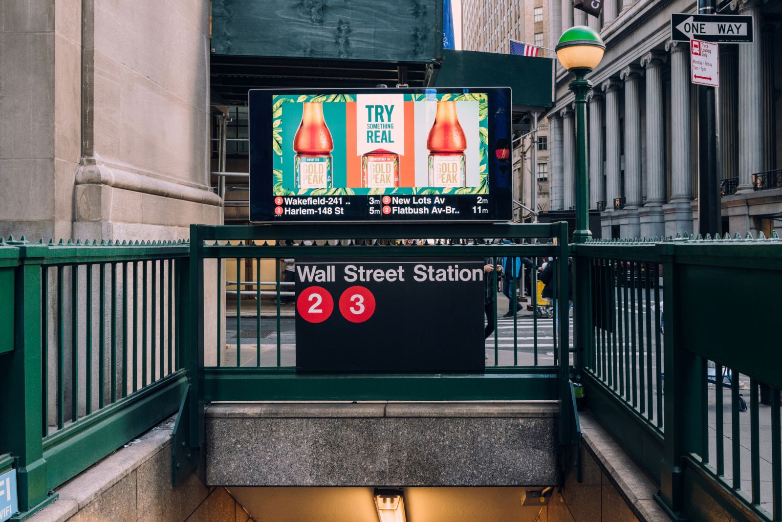 Wall Street - Wall Street subway entrance by Alena Kravchenko via iStock