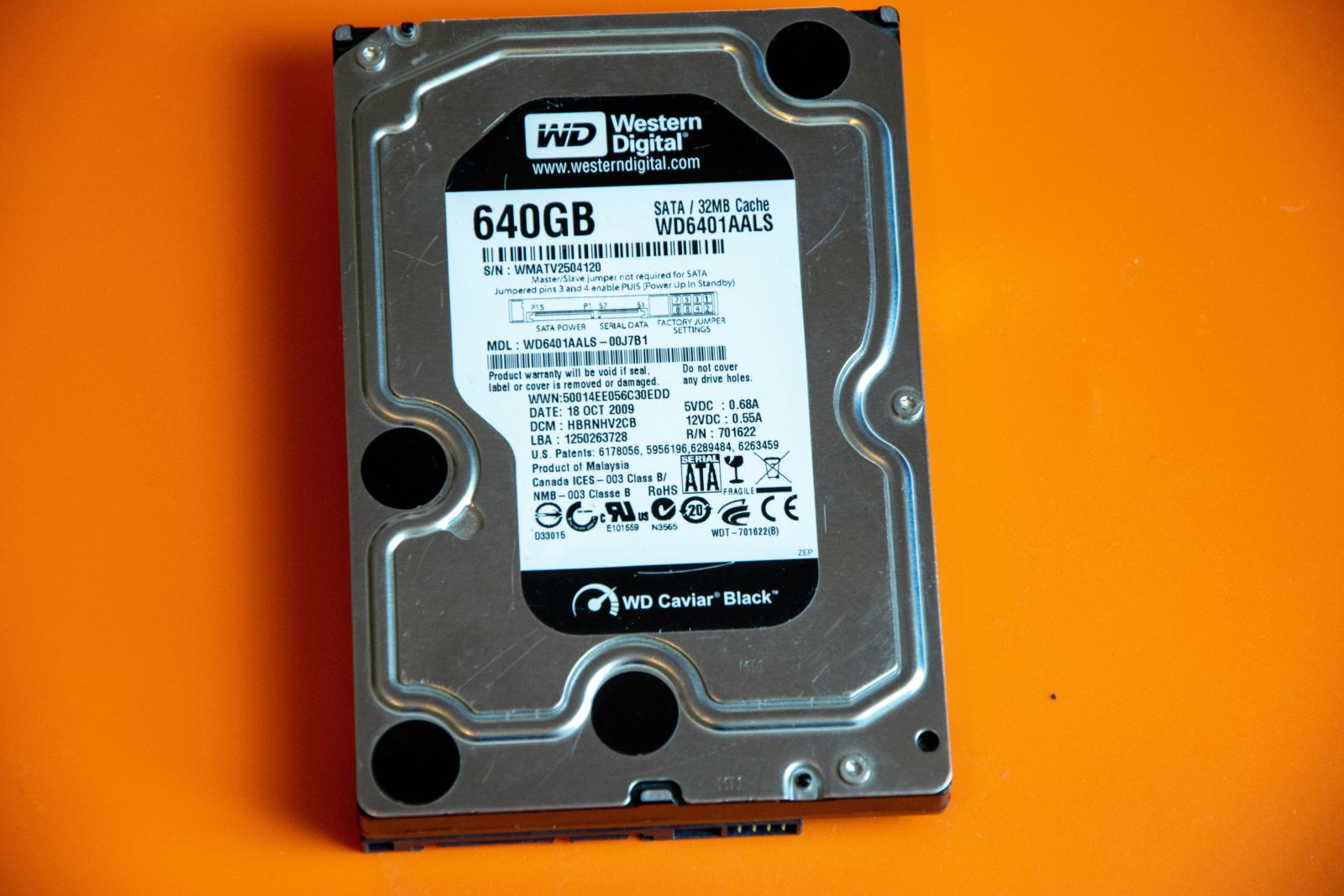 A close-up shot of a Western Digital hard drive by Андрей Знаменский via Adobe Stock