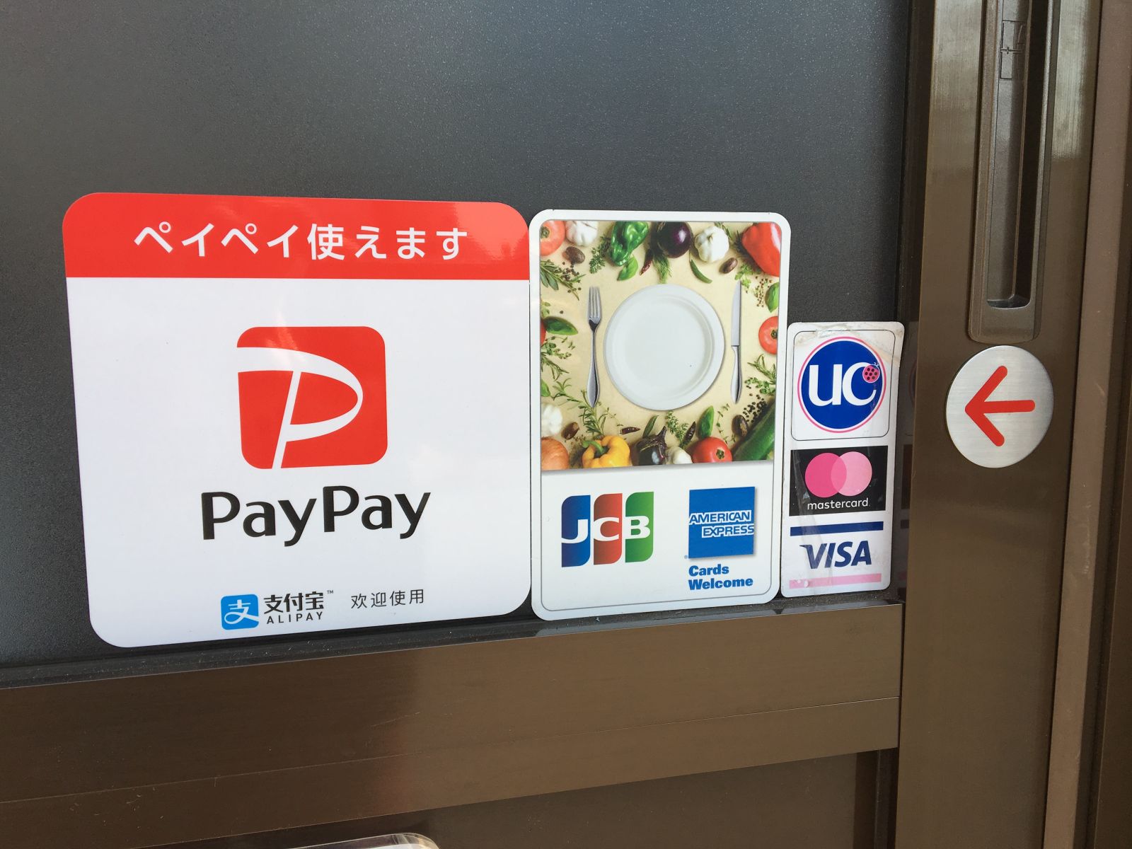 A sign advertising for PayPay on a store window by StreetVJ via Shutterstock