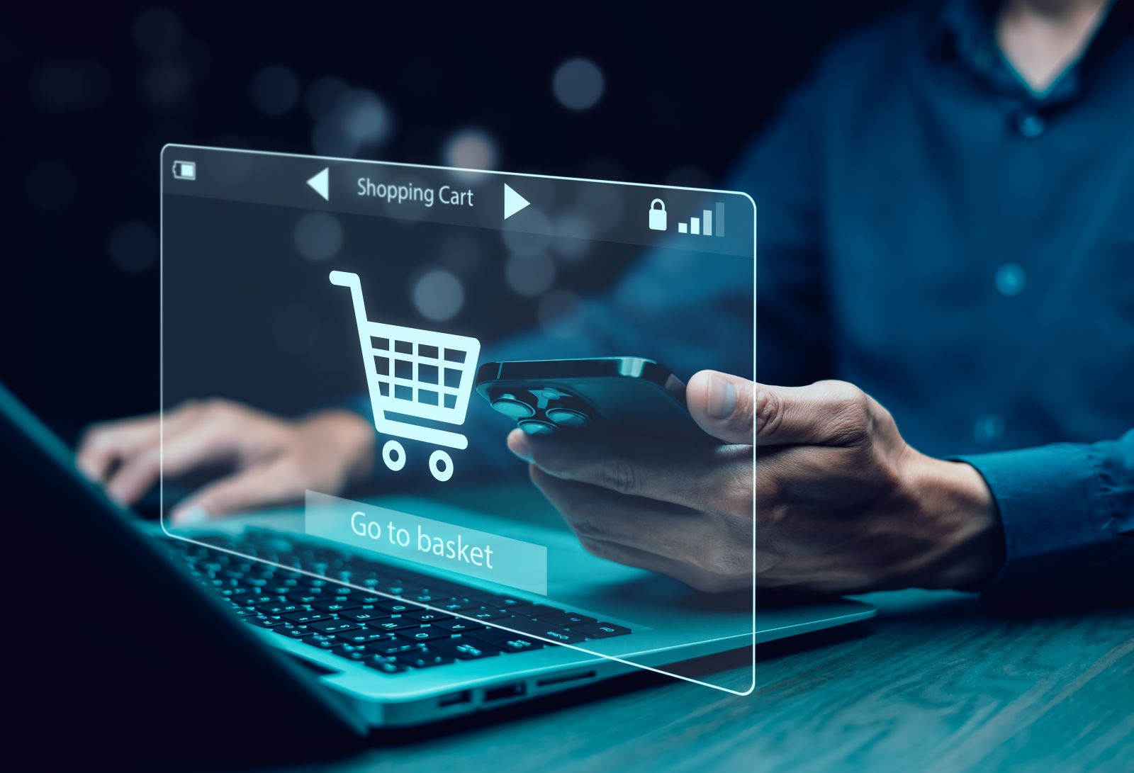 Shopping online by Tapati Rinchumrus via Shutterstock