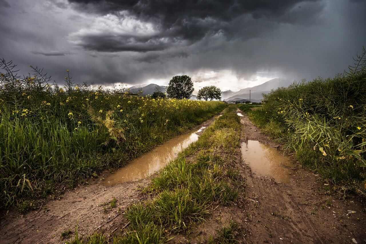 Flooded country road by SplitShire via Pixabay