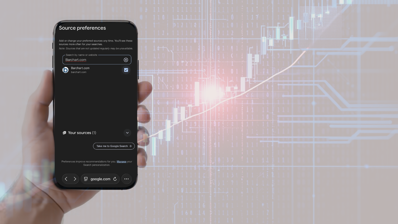 How to Choose Barchart as a Preferred Source on Google